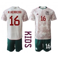 Maglie da calcio Messico Hector Herrera #16 Seconda Maglia Bambino Mondiali 2022 Manica Corta (+ Pantaloni corti)